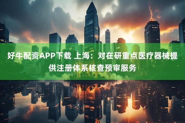 好牛配资APP下载 上海：对在研重点医疗器械提供注册体系核查预审服务