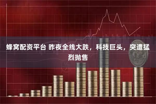 蜂窝配资平台 昨夜全线大跌，科技巨头，突遭猛烈抛售